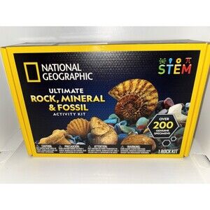 National Geographic Stem Kit Rocks Fossils Kit 200 Pieces Brand New Sealed